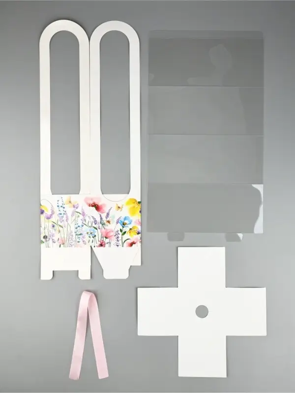 Коробка для цветов складная &laquo;Цветы&raquo;, 10&times;45&times;10 см