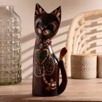Интерьерный сувенир «Кошка с черепахой», 30 см