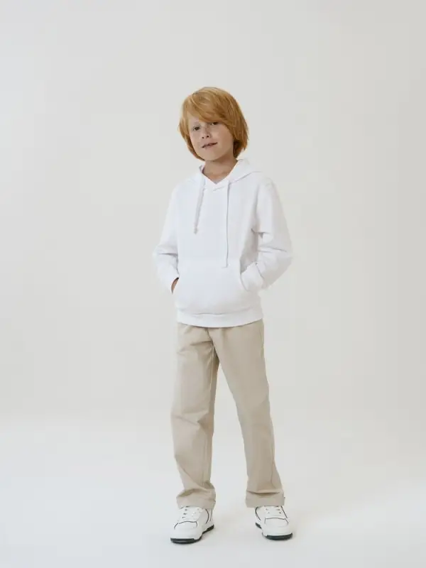 Худи детское Kirenga Kids 2.0, белое, 8 лет