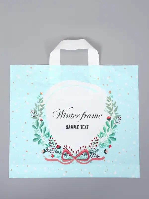 Пакет с петлевой ручкой "Соцветие" 35 х 30 х 8, см, 60 мкм