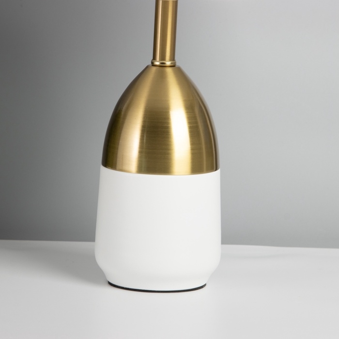 Лампа настольная Лампа настольная "Жан" 1х40Вт Е27 белый/бронза 25х25х40см