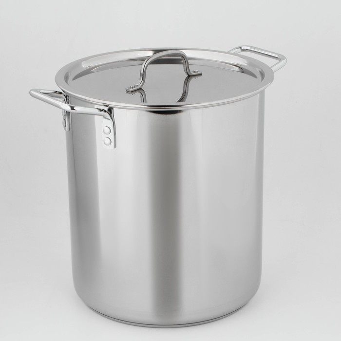 Кастрюля «Общепит», 20 л, d=30 см, h=33 см, металлическая крышка, с теплораспределительным дном, индукция Кастрюля «Общепит», 20 л, d=30 см, h=33 см, металлическая крышка, с теплораспределительным дном, индукция