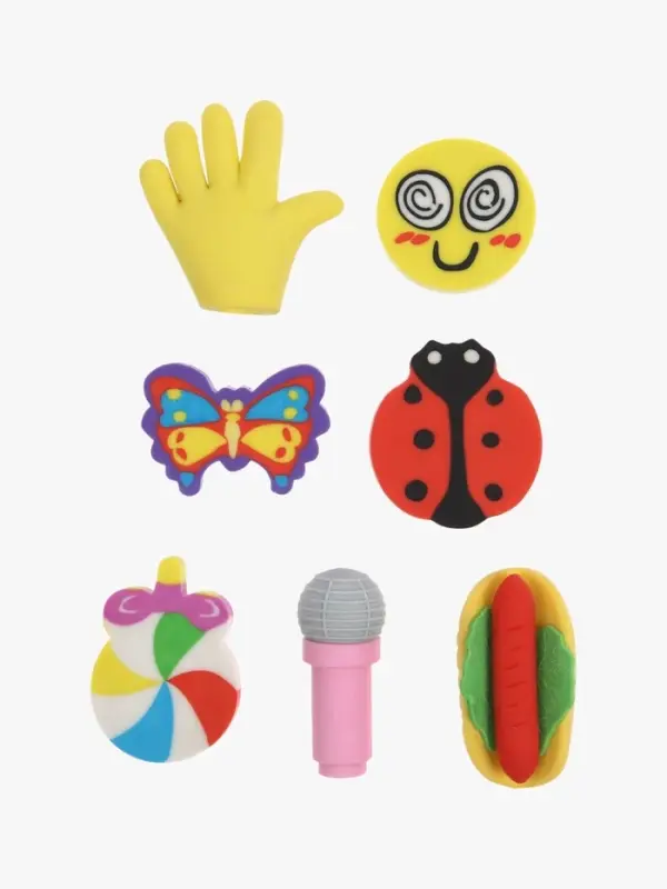 Ластики фигурные, 7 штук, МИКС