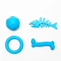 Игрушки для собак, набор 4 шт., синие