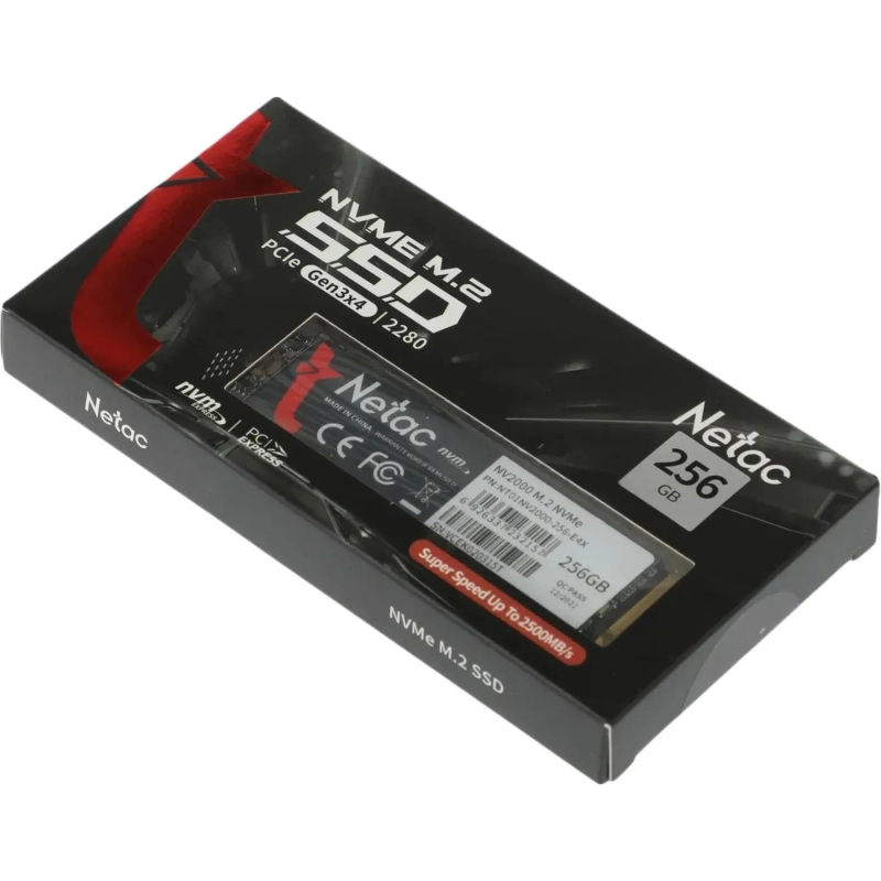 SSD накопитель Netac PCIe 3.0 x4 256GB NV2000 M.2 2280(NT01NV2000-256-E4X)