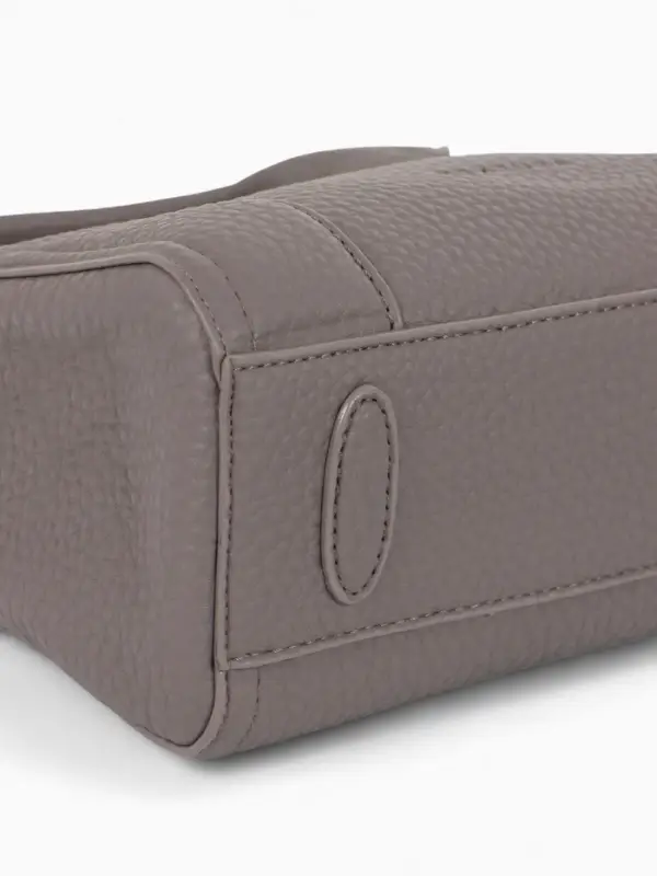 Сумка женская тоут TEXTURA на молнии, 25&times;7&times;21 см, однотонная, серая