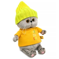 Мягкая игрушка «Кот Басик BABY в футболке и шапке», 20 см