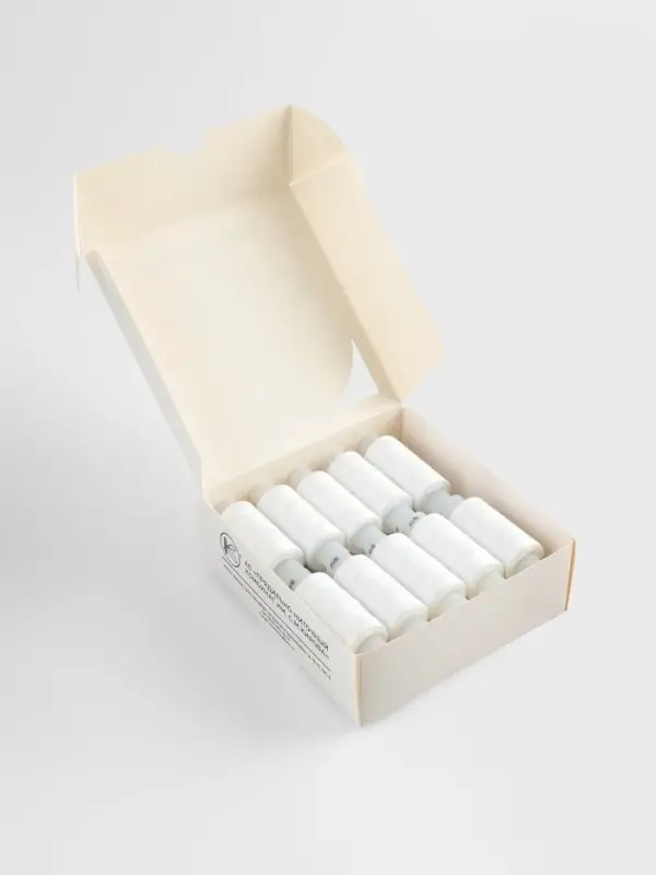 Нитки 40ЛШ, 200 м, белые №0101