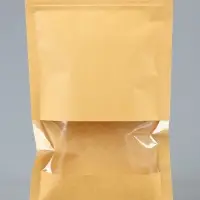 Пакет Zip - lock Крафт с прямоугольным окном, плоский, 16&times;26 см