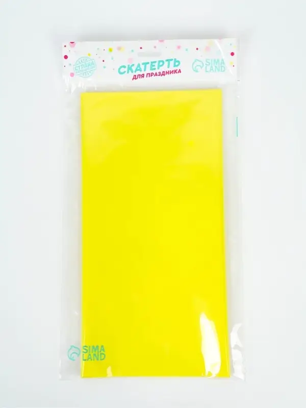 Скатерть одноразовая 137&times;183 см, флуоресцентная, жёлтая