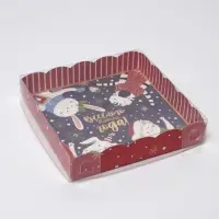 Коробка для кондитерских изделий с PVC крышкой «Друзья», 15 х 15 х 3 см