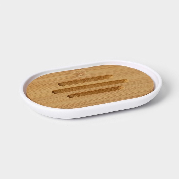 Набор аксессуаров для ванной комнаты SAVANNA «Вуди», 6 предметов (мыльница, дозатор, 2 стакана, ёршик, ведро), цвет белый Набор аксессуаров для ванной комнаты SAVANNA «Вуди», 6 предметов (мыльница, дозатор, 2 стакана, ёршик, ведро), цвет белый