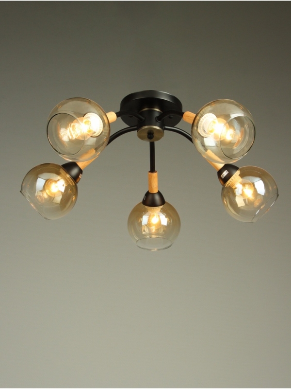 Люстра Люстра "Гундер" 5хЕ27 40Вт черный 57х57х25 см