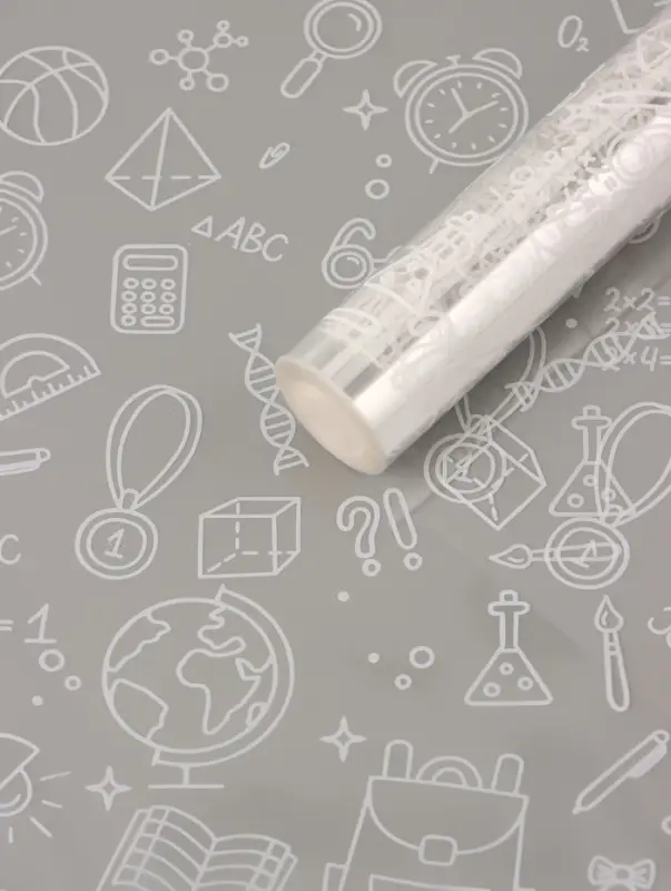 Пленка для цветов &laquo;Школьная пора&raquo; прозрачная, белая, 0.7&times;8.2 м, 40 мкм