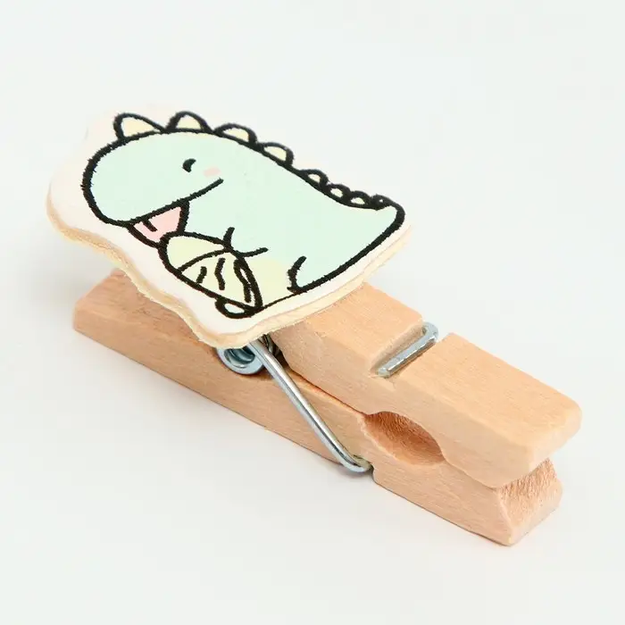 Прищепки декоративные с верёвкой для подвеса «Малыши дракончики» набор 10 шт. — 1,5 × 12 × 14 см