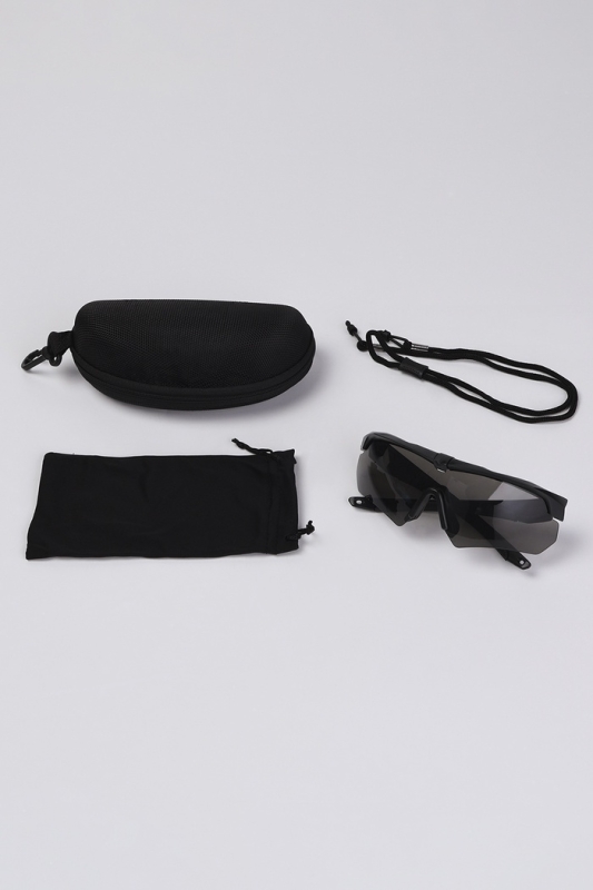 Очки тактические, стрелковые "Storm tactic" линзы - черные