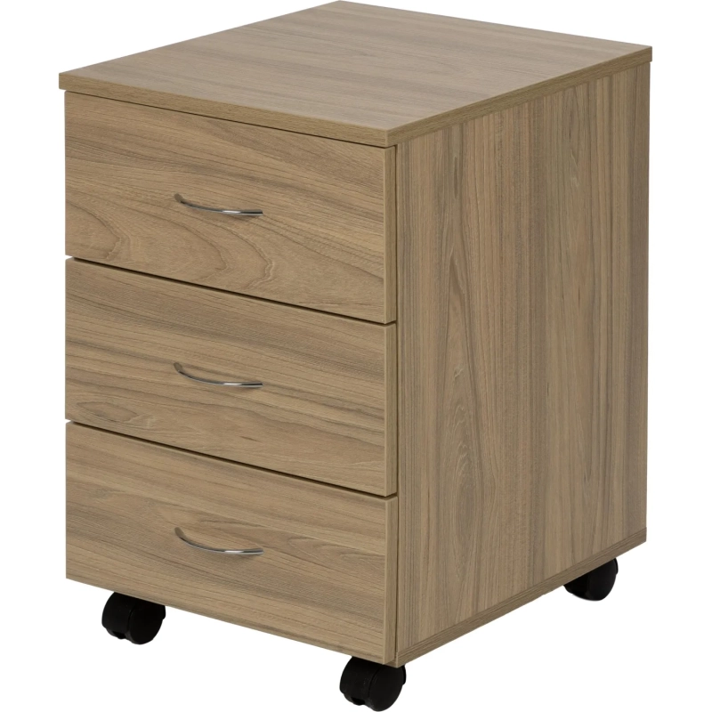 Тумба Комус Мебель подкатная WELL 3ящ.размер 595х400х445 Дуб Урб. Янтарный