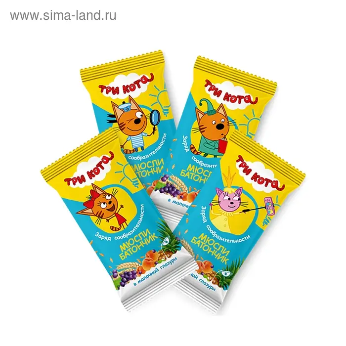 Батончик «Виталад Три кота» мюсли абрикос и злаки в молочной глазури, 40 г Батончик «Виталад Три кота» мюсли абрикос и злаки в молочной глазури, 40 г