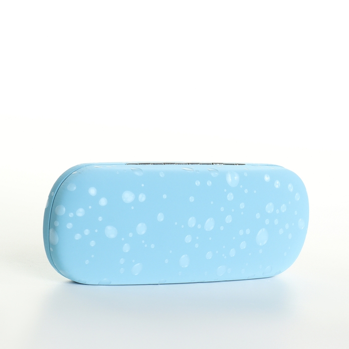 Футляр для очков на хлопушке, длина 16 см, цвет голубой Футляр для очков на хлопушке, длина 16 см, цвет голубой