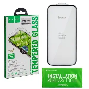 Защитное стекло для iPhone 15 Plus/16 Plus Nano 3D Protection A12 PLUS HOCO черное