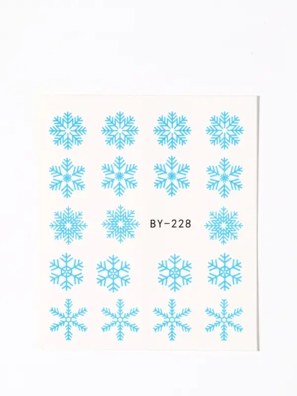 Слайдеры для ногтей «Снежинки», голубые Слайдеры для ногтей «Снежинки», голубые