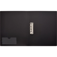 Папка с зажимом Комус сиреневая, с карманом для CD/визитки