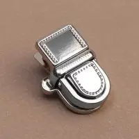 Застёжка для сумки, 2.5×3.1 см, цвет серебряный