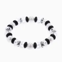 Браслет детский &laquo;Выбражулька. Ундина&raquo;, d=6 см, черный, белый