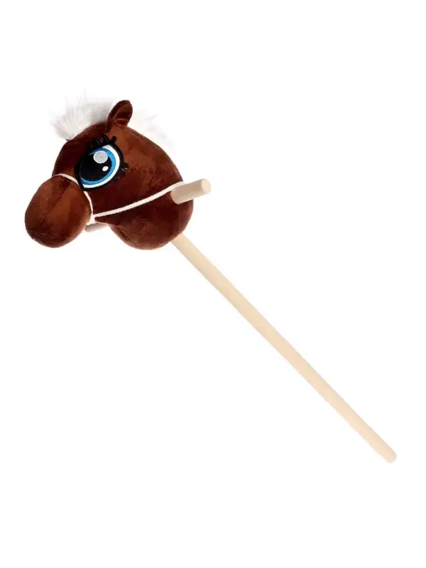 Мягкая игрушка ZABIAKA &laquo;Конь-скакун&raquo;, на палке, МИКС, коричневая