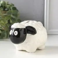 Копилка для денег керамика &laquo;Черноносая овечка&raquo;, 12.6&times;9.2&times;7.6 см