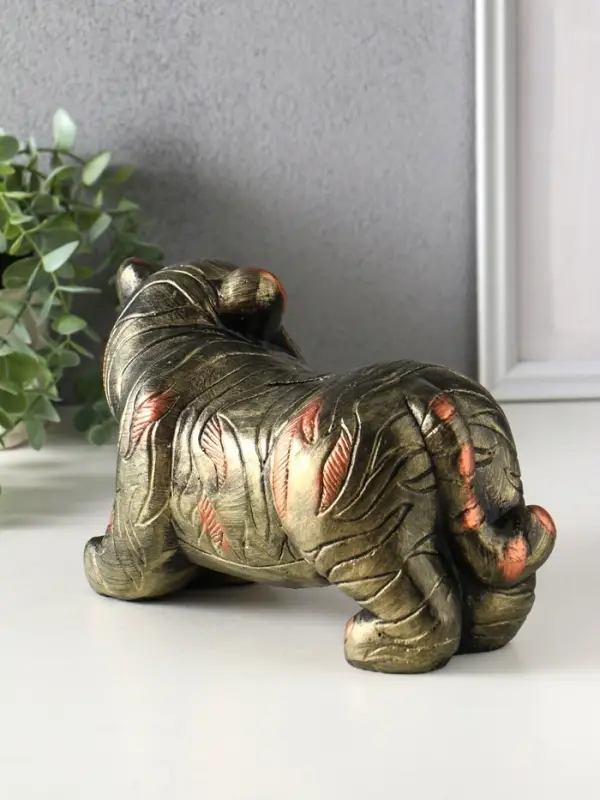 Копилка "Тигр" 14х12,5х24 см, золотой