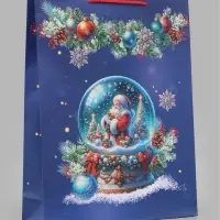 Пакет подарочный &laquo;Новогодний снежный шар&raquo;, 33&times;10&times;42.5 см