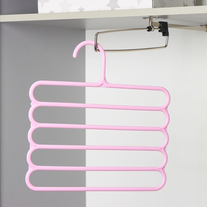 Плечики - вешалки для брюк и юбок Доляна, многогуровневая, 33×33 см, цвет МИКС Плечики - вешалки для брюк и юбок Доляна, многогуровневая, 33×33 см, цвет МИКС