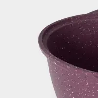 Кастрюля KUKMARA Trendy style, 3 л, d=22 см, со стеклянной крышкой, антипригарное покрытие, литой алюминий, фиолетовая