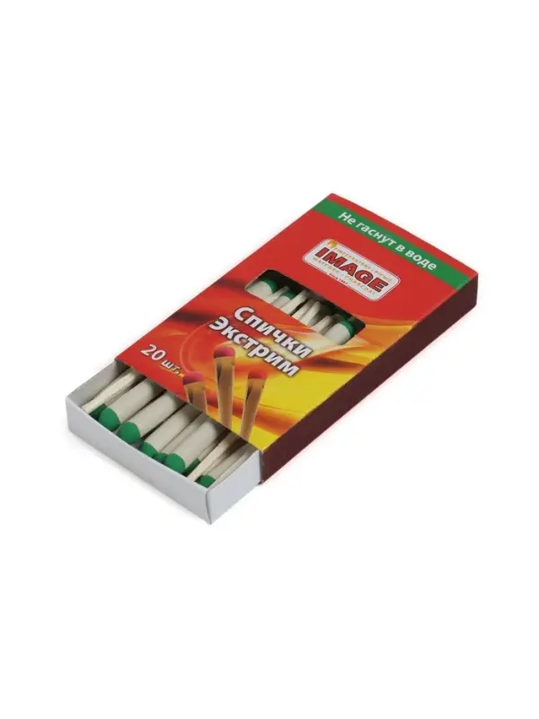 Спички охотничьи экстрим 20 шт., 8.5 см