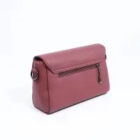 Сумка женская мессенджер на магните, 24&times;10&times;15 см, однотонная, розовая