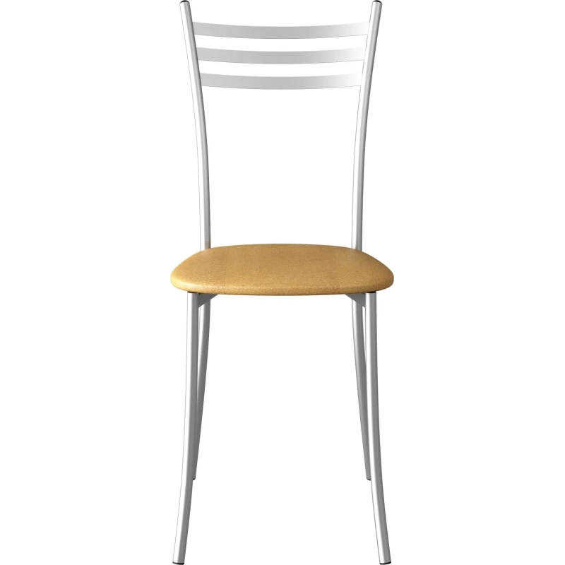 Стул для столовых UD_Флоренция СМ7/1-02 карк.серебр.метал.к/з-беж. К-009