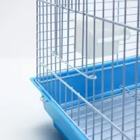 Клетка для птиц Bd-3/1o, раскрывающаяся крыша, 47.5&times;37&times;70 см, голубая