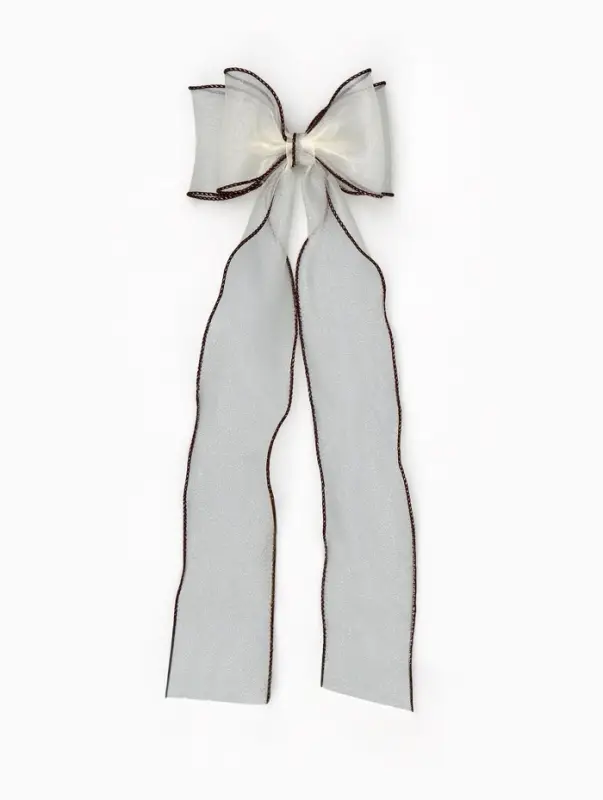 Бант для волос на заколке шоколадный, Коты аристократы