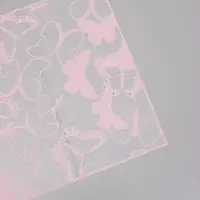 Пленка для цветов, "Бабочки", розовая, 57х57 см