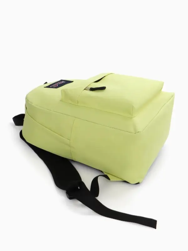 Рюкзак школьный на молнии, с карманом, однотонный, размер 30&times;14&times;41 см, лимонно-жёлтый