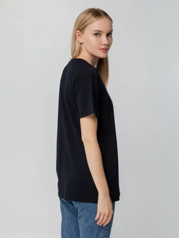 Футболка унисекс T-bolka 140, темно-синяя, размер S