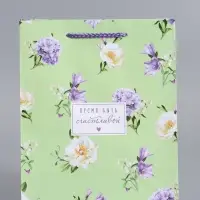 Пакет подарочный "Нежный штрих" ламинированный 18 х 22,3 х 10 см