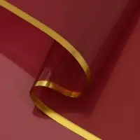 Пленка для цветов и букетов &laquo;Кайма с тиснением&raquo;, винная, 57&times;57 см