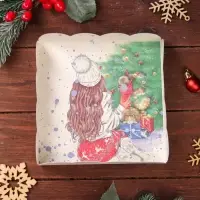 Коробка для печенья, «Подарок для тебя», 15×15×3 см, Новый год