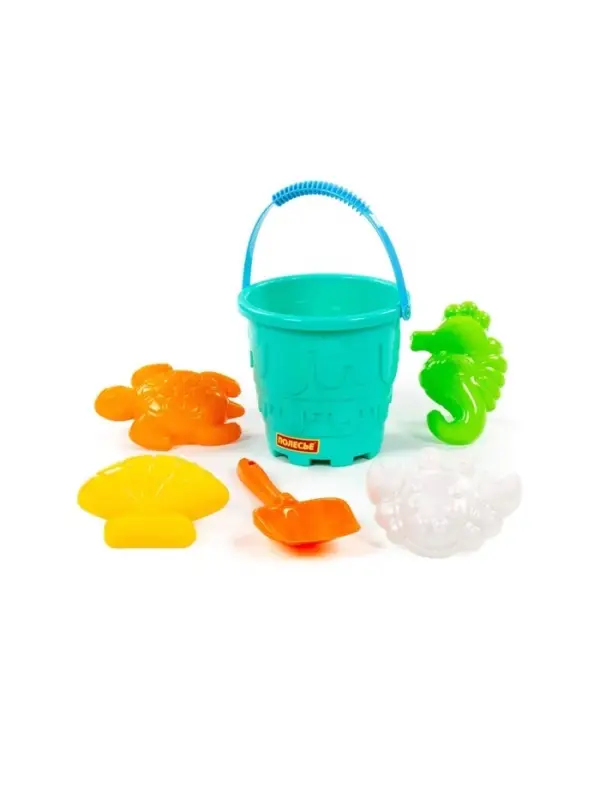 Набор игрушек для песочницы, 6 предметов: ведро, лопатка, 4 формочки