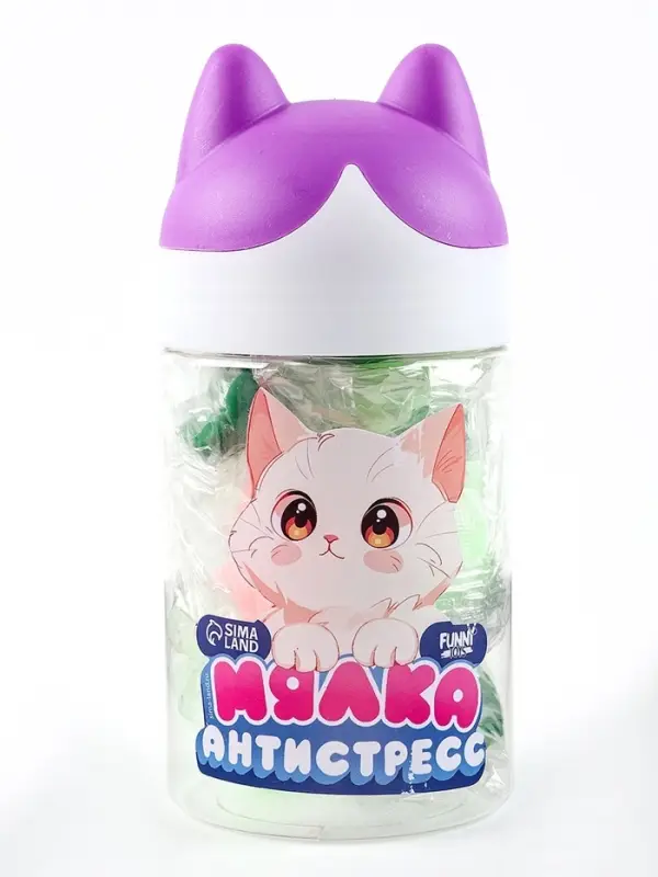 Антистресс сквиш мялка «Мяу», в банке Антистресс сквиш мялка «Мяу», в банке