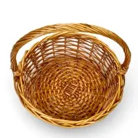 Набор корзин 3 шт 44х44х16, 37х37х14, 31х31х12 см руска 17/15/13см  лоза натур