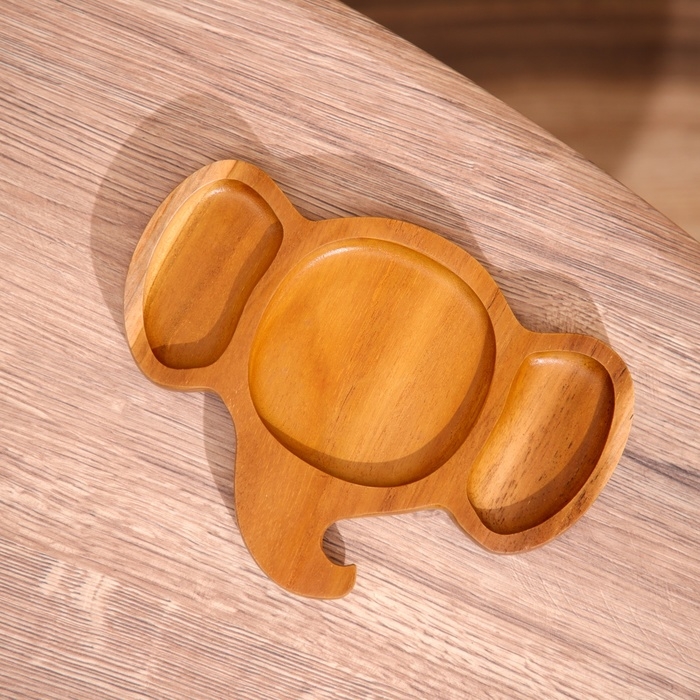 Блюдо Блюдо "Слоник" тиковое дерево 20х2х15 см