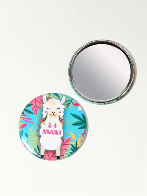 Зеркало карманное «Альпака» d=7 см, разноцветное Зеркало карманное «Альпака» d=7 см, разноцветное